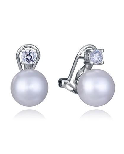 Pendientes Viceroy Plata 1,4cm Mujer 2327E000-60 Perla Circonita