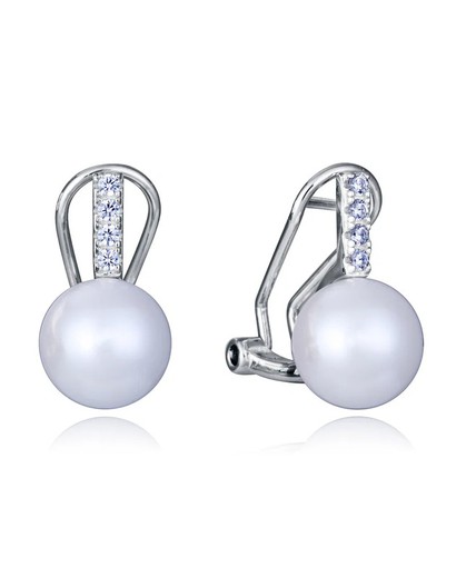 Pendientes Viceroy Plata 1,6cm Mujer 2328E000-60 Perlas Circonitas