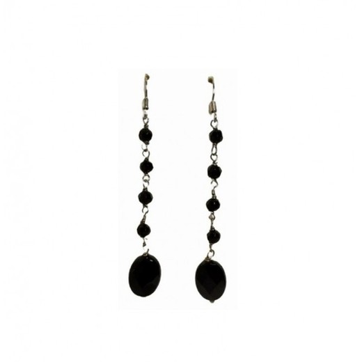 Pendientes Xernus Plata 2ER2606 Cristales Negros