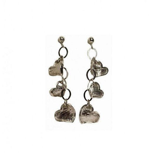 Pendientes Xernus Plata 2NF2533 Largos Con Corazones