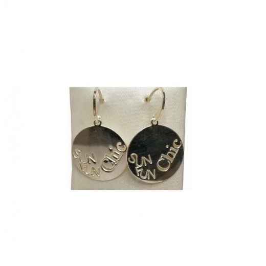 Pendientes Xernus Plata 3NF2758 Placa Con Motivo Chic