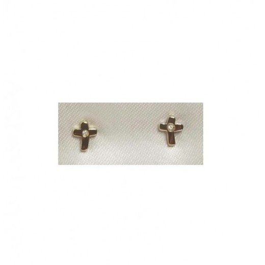 Pendientes Xernus Plata 3XE3109 Cruz Con Circonita