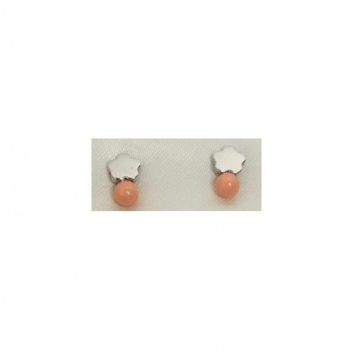 Pendientes Xernus Plata 3XE3157 Mariposa Esfera Salmon