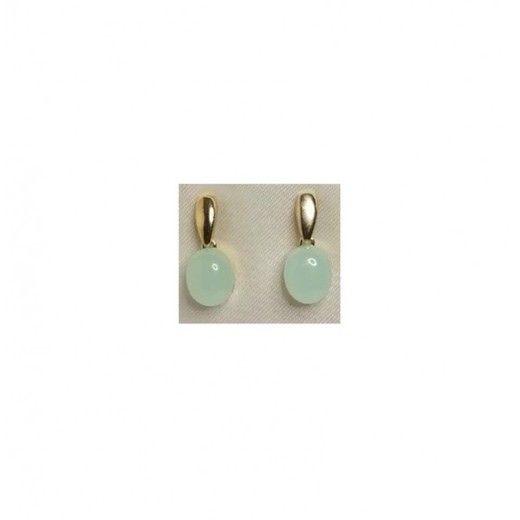 Pendientes Xernus Plata Dorada 3XE2978 Cristal Verde Menta