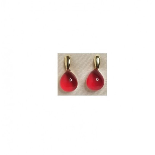 Pendientes Xernus Plata Dorada 3XE2991 Cristal Rojo