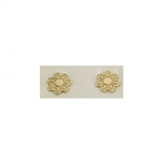 Pendientes Xernus Plata Dorada 3XE3052 Flor