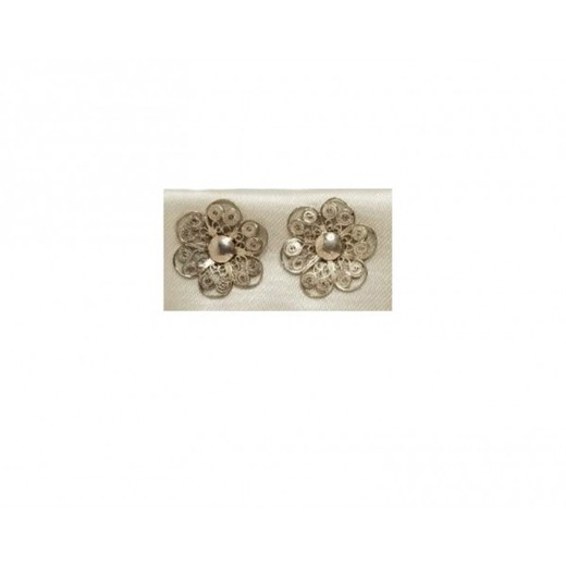 Pendientes Xernus Plata Dorada NF1534 Floral Con Filigranas