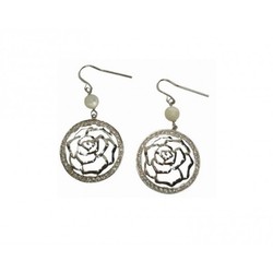 Pendientes Xernus Plata Dorada NF1966 Floral Calado