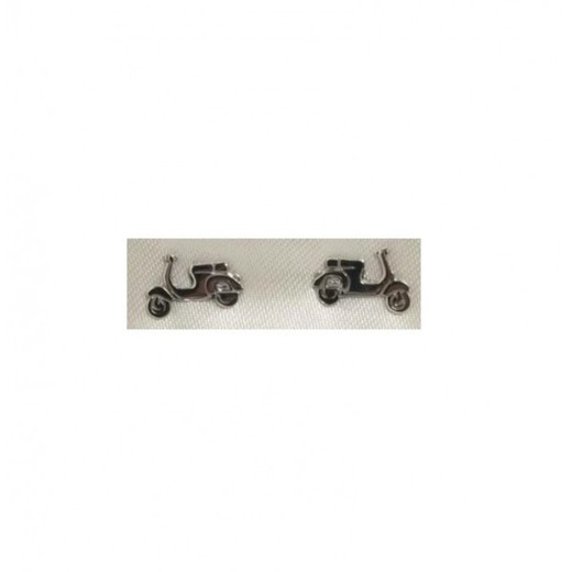 Pendientes Xernus Plata Negra 3XE3027 Motocicleta