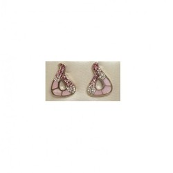 Pendientes Xernus Plata NF1389A Resina Con Circonita Rosa