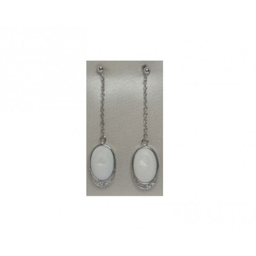 Pendientes Xernus Plata NF1784C Largos Con Ovalos