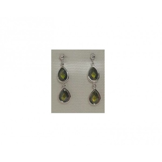 Pendientes Xernus Plata NF1786C Lagrima Con Peridoto