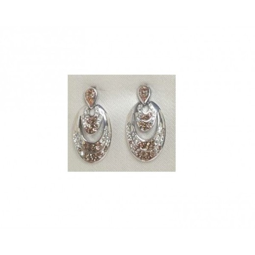 Pendientes Xernus Plata NF1865 Circonitas Blancas Topacios