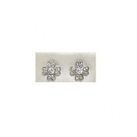 Pendientes Xernus Plata NF1954 Flor Con Circonitas