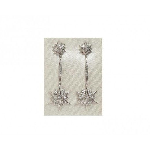 Pendientes Xernus Plata NF1975 Estrellas Con Circonitas