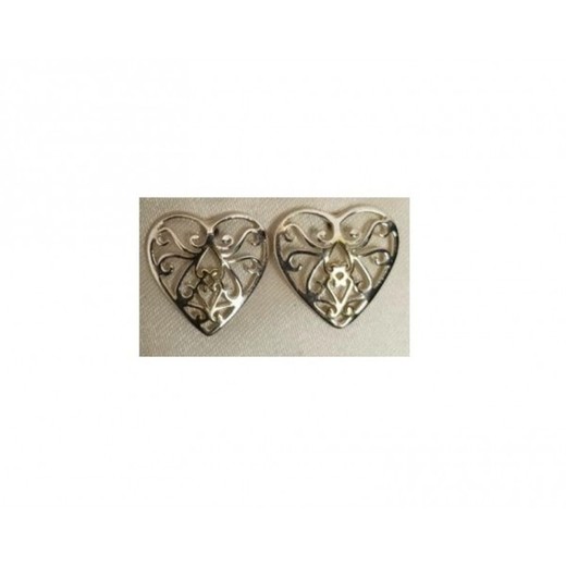 Pendientes Xernus Plata NF2558 Corazón Calado