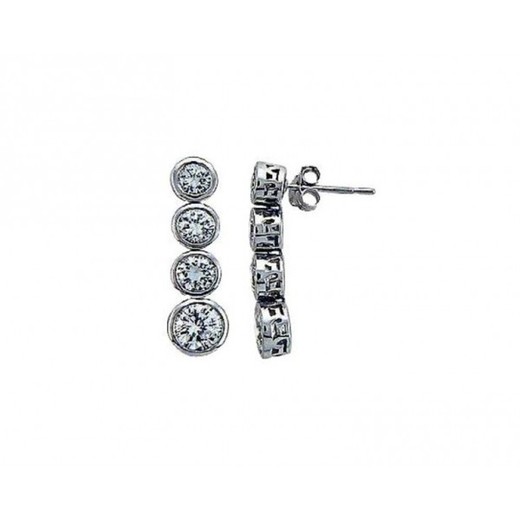 Pendientes Xernus Plata NF2679 4 Circonitas