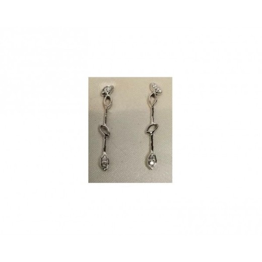 Pendientes Xernus Plata NF2715 Largos Circonitas