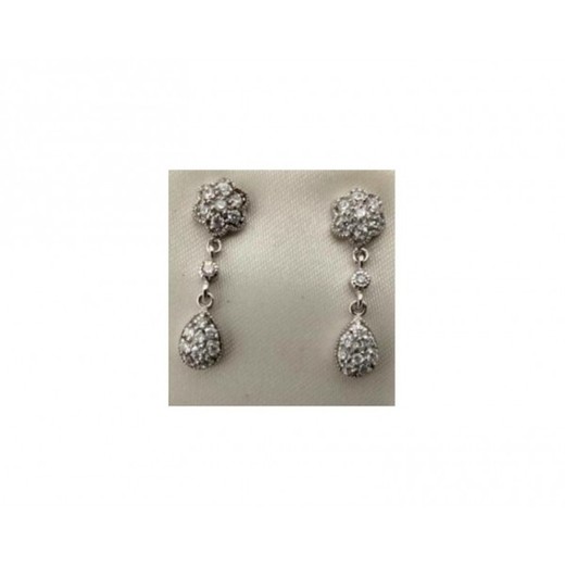 Pendientes Xernus Plata NF2731 Fiesta Con Circonitas