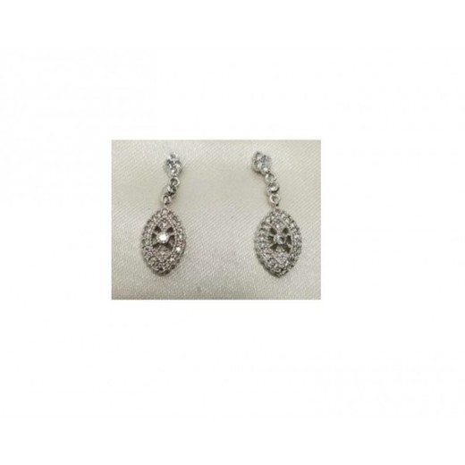 Pendientes Xernus Plata NF2915 Filigranas Con Circonitas