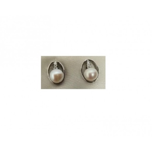 Pendientes Xernus Plata NF2937 Perlas Con Circonitas