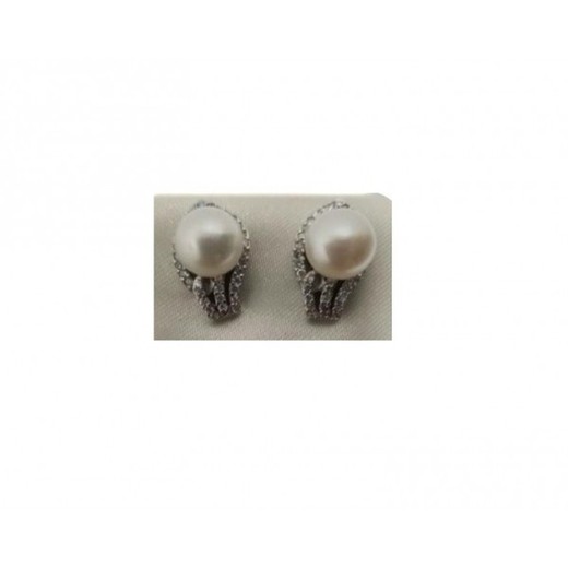 Pendientes Xernus Plata NF2941 Perlas Con Circonitas