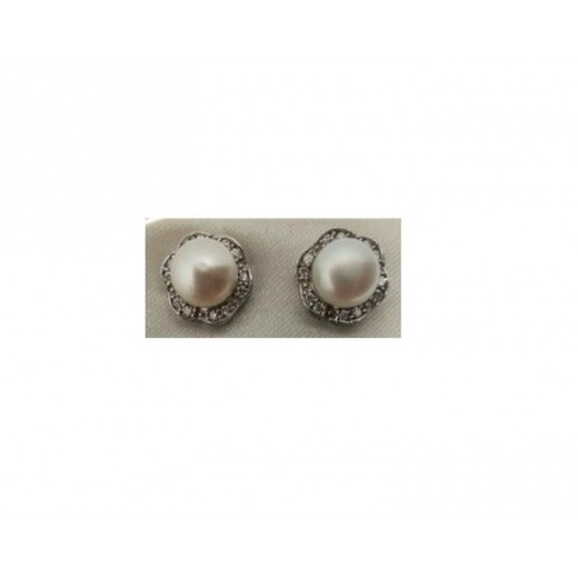 Pendientes Xernus Plata NF2945 Perlas Con Circonitas