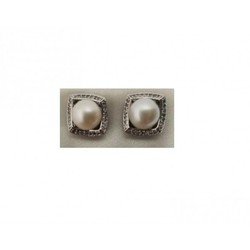 Pendientes Xernus Plata NF2952 Perlas Con Circonitas