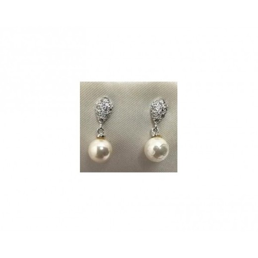 Pendientes Xernus Plata NF3156 Perla Central Circonitas