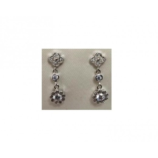 Pendientes Xernus Plata NF4044 Flores Circonitas