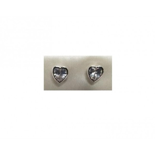 Pendientes Xernus Plata NF4055 Circonitas Corazón