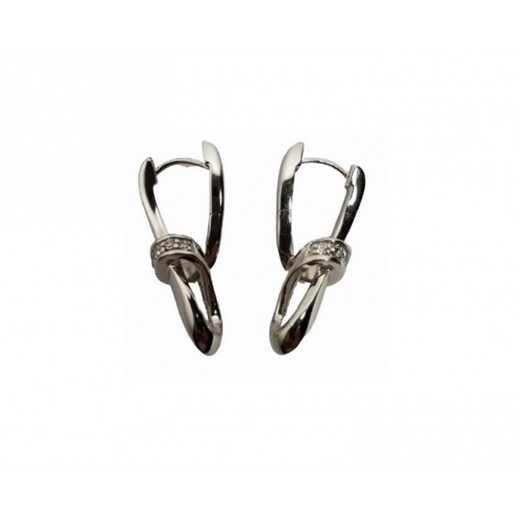 Pendientes Xernus Plata NF4801 Entrelazados Circonitas