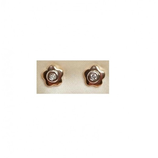 Pendientes Xernus Plata Rosa 3XE2882 Flor Con Circonita