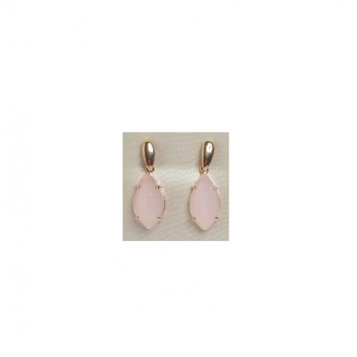 Pendientes Xernus Plata Rosa 3XE3002 Ovalo Con Cristal Rosa