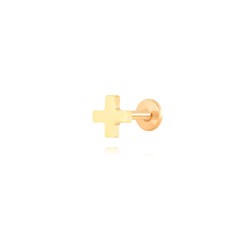 Piercing Acero Dorado 5mm PLA0014DO Cruz