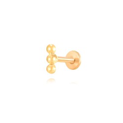 Piercing Acero Dorado 6mm PLA0013DO Bolitas