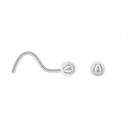 Piercing Nas Or Blanc 18kts Bola 2.5mm 0204016