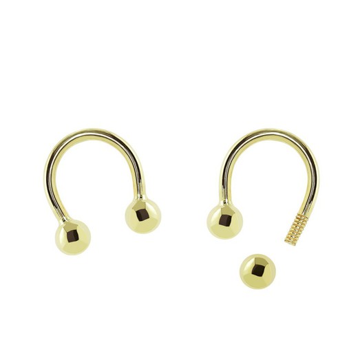 18 kt Gold Piercing Ball Motif and 3.5 mm Screw Cap. Measures 9.5mm Wide 0202111