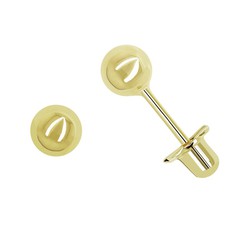 Piercing Oro 18kts Bola Lisa De 4 mm. Cierre Presión 0208555