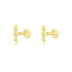 Goldene, silberne Piercing-Kugeln 6,5 x 2 mm PIP0004DO