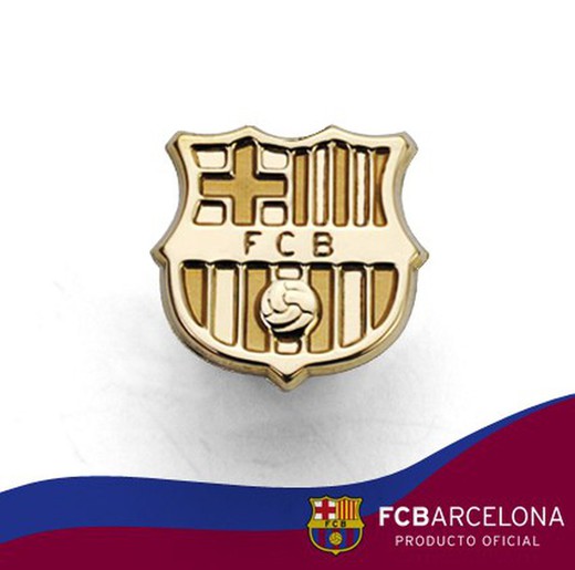 Pin Oro 18kts FC Barcelona Liso 16mm 10-036L