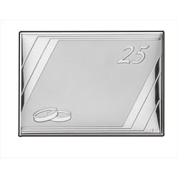 Placa Comemorativa 13x18cm EV9195/13V Alianças Linee 25 Anos