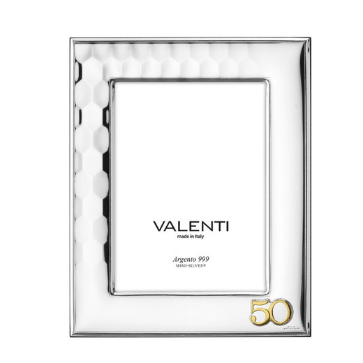 Cornice Portafoto Anniversario 13x18 cm 52140/4L Alleanze 50 Anni Esagono