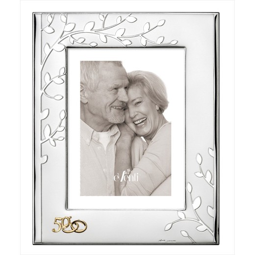 Cadre Photo Anniversaire 13x18cm EV9120/13C Alliances Arbre de Vie 50 Ans