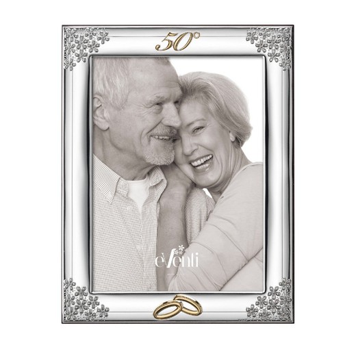 Cornice Portafoto Anniversario 18x24cm EV9250/18C Alleanze Floreali 50 Anni