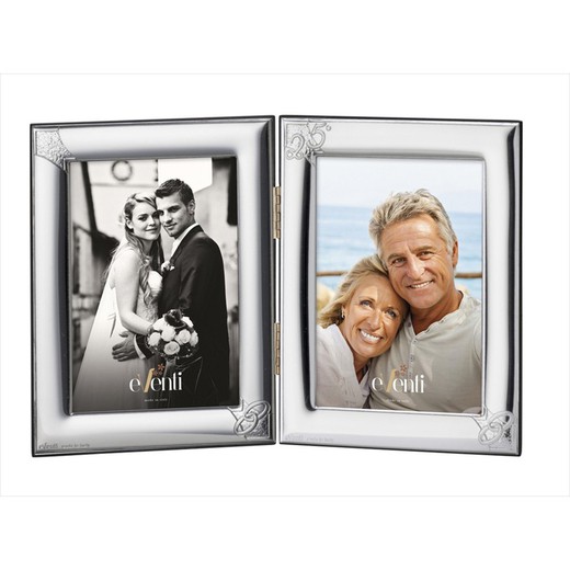 Cadre Photo Double Anniversaire 13x18cm EV9108/04V Alliances 25 Ans