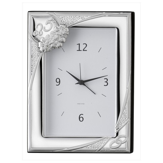 Cadre Photo Horloge Anniversaire 10x15cm EV9010/ORV Alliances 25 Ans