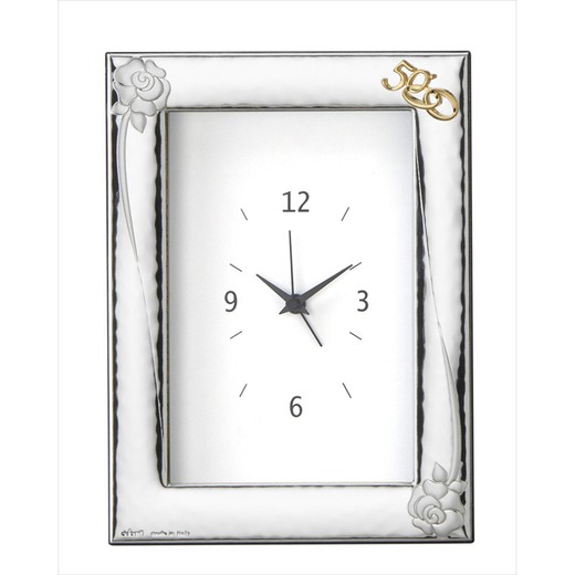 Portafotos Reloj Aniversario 10x15cm EV9150/ORC Alianzas Rosas 50 Años