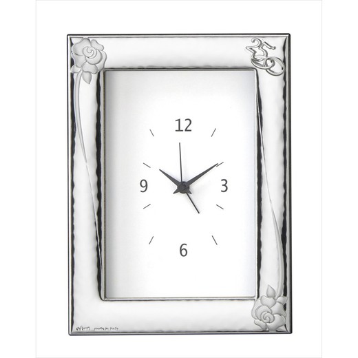 Portafotos Reloj Aniversario 10x15cm EV9150/ORV Alianzas Rosas 25 Años