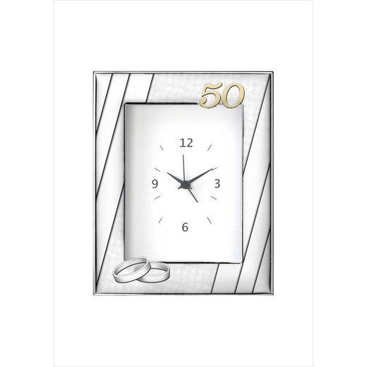 Portafotos Reloj Aniversario 13x18cm 52088/4ORL Caña Ancha Alianzas 50 Años